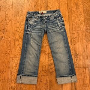 BKE Denim Sabrina Stretch 26 Cropped Blue Jeans